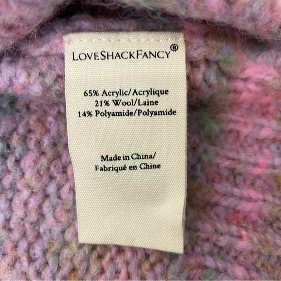 Love Shack Fancy Aquarius Pullover Puffed Sleeve Sweater - Picture 7 of 9